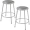 Global Industrial 24H Vinyl Padded Stool, Gray, Armless, Backless, 2PK B2222429 - alternate 3